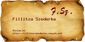 Fillitza Szederke névjegykártya